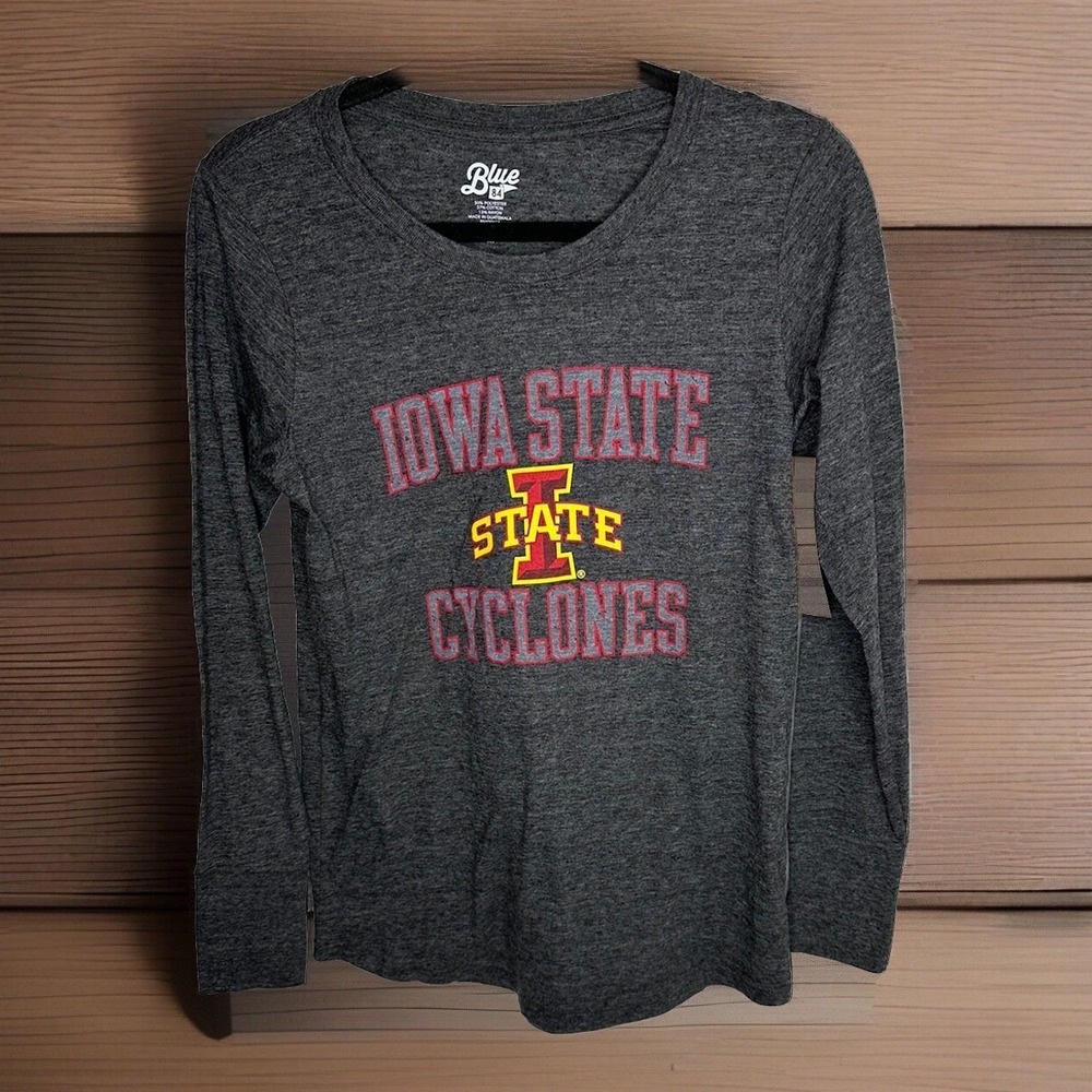 Iowa State Cyclones Women's Long Sleeve T-Shirt, Brand: Blue 84, Gray, Size M